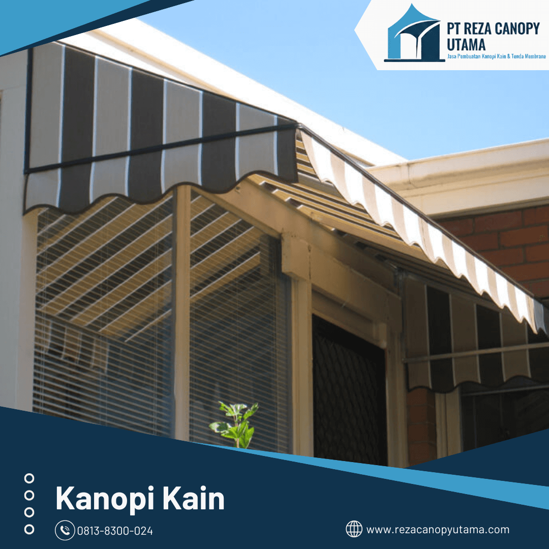 Kanopi Kain minimalis